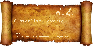 Austerlitz Levente névjegykártya